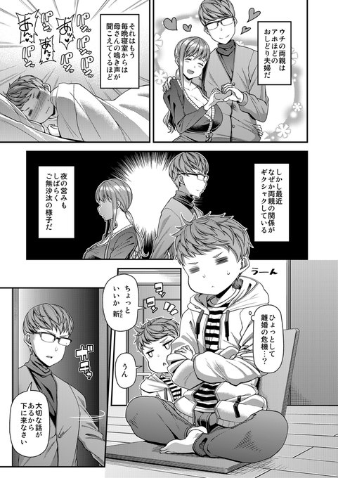 【10/17発売】『COMIC失楽天12月号』にモノクロ漫画24P掲載されます💪😉✨
『ママパコDH』
とある事情でセックスが出来なくなってしまった父親に代わりセックス大好きな母親とセックスすることになってしまった息子のお話です。
サンプル(1/2) 