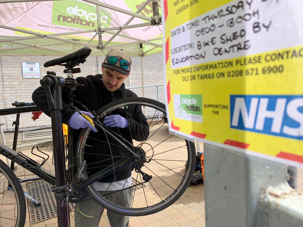 This Sunday, then every 1st and 3rd Sunday of the month, we have ⁦<a href="/bicycle_nation/">Bicyclenation</a>⁩ on site offering free bike checks and servicing. Please bring your bike along between 11am and 1pm. Find their gazebo by the Bandstand. ⁦<a href="/HornimanMuseum/">Horniman Museum and Gardens</a>⁩