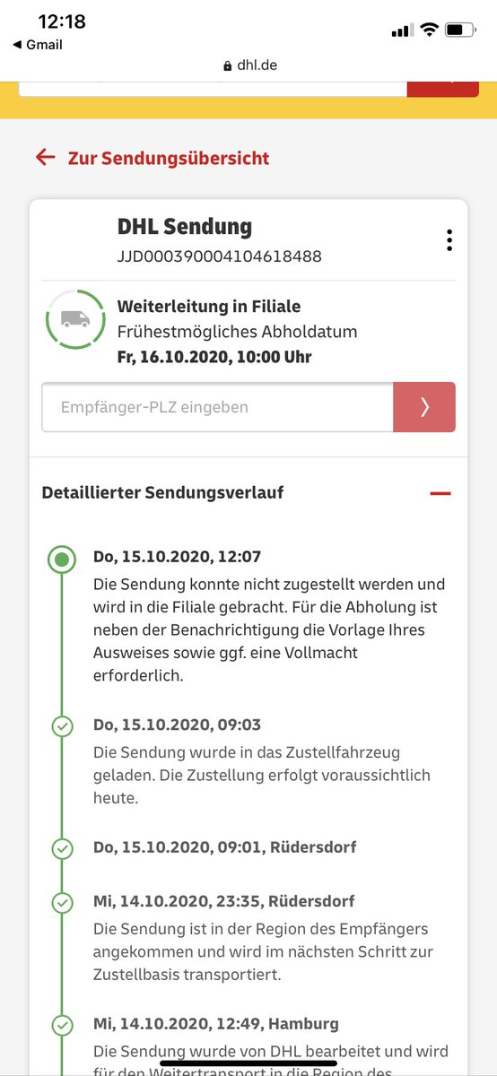 davidnowhere's tweet photo. @DeutschePostDHL Warum wird mein Paket zu einer Paketstation gebracht?  Ich bin den ganzen Tag zu Hause.  Es ist ein großes Paket. Wie soll ich es von der Paketstation mit nach Hause nehmen? https://t.co/wWPJpSTU5A