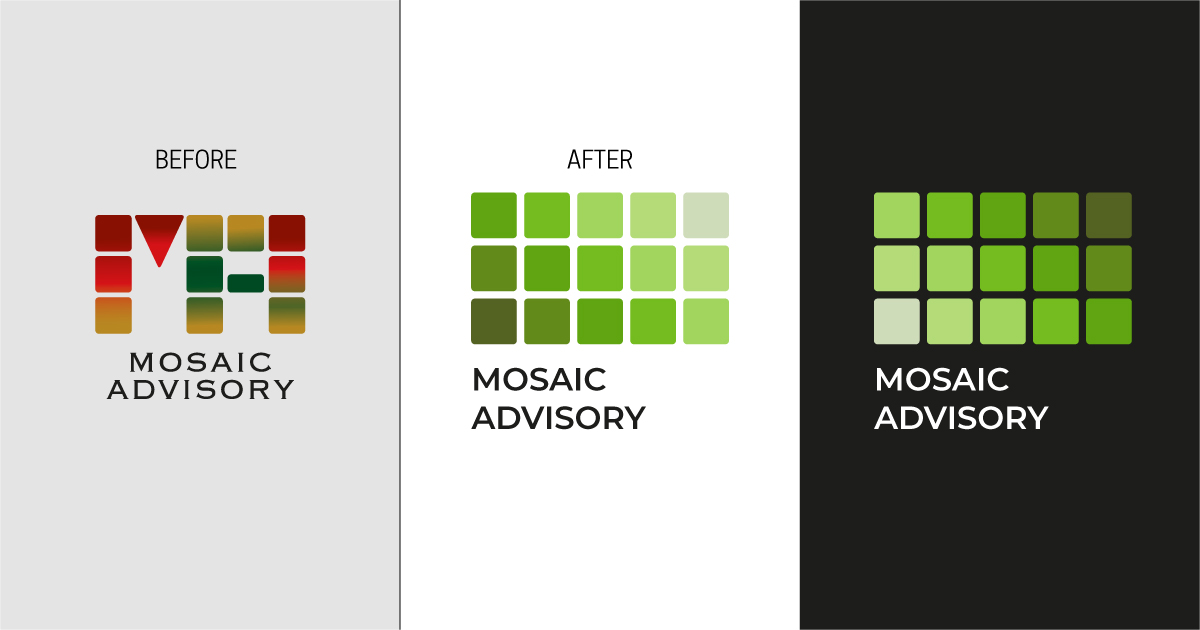 We recently did a rebrand for @mosaicadvisory. Have a look at their before and after. If you want this for your business contact us a pwweb.co.uk