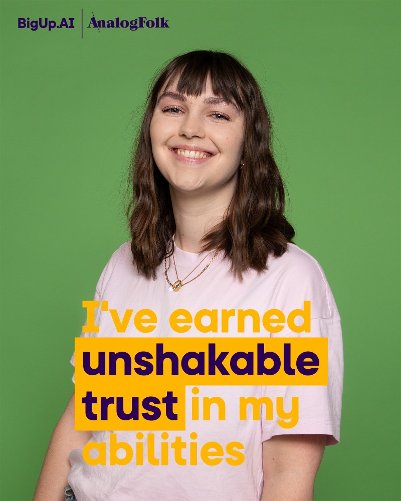 dandad's tweet photo. Women are 4 times more likely to shrink their successes. That’s why @analogfolk launched #BigUPAI, an app to help women find the words to big themselves up when they’re self-promoting. An inspiring project with longevity, it won a Future Impact Pencil at #dandad20. https://t.co/Z8hD3Atkl8
