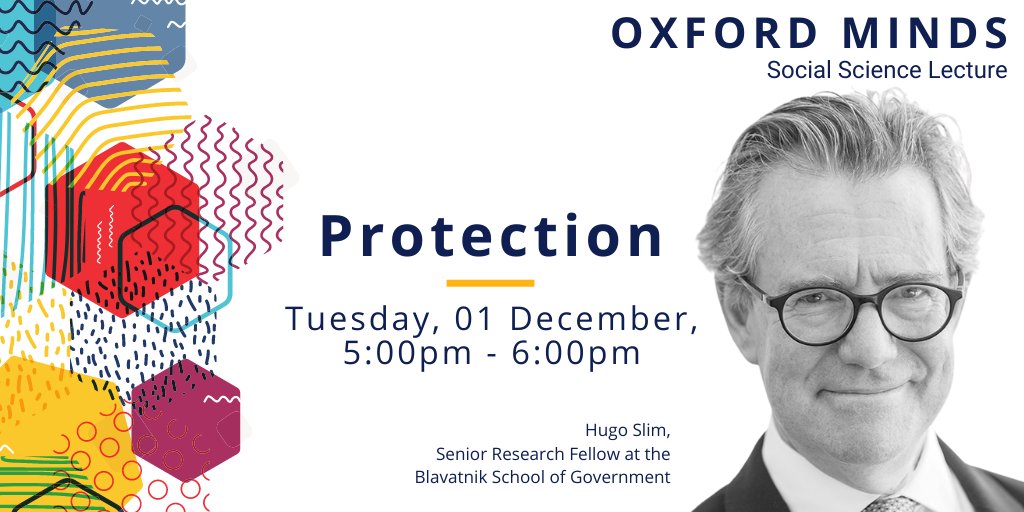 Explore policymaking and protection with @oxsocsci on Tuesday, 1 December on the #OxfordMinds lecture series.
Hear from @blavatnikschool Senior Research Fellow @HSlim_Oxford, rethink protection. https://t.co/Dk1hLT4HcS https://t.co/zWgY47G4cZ