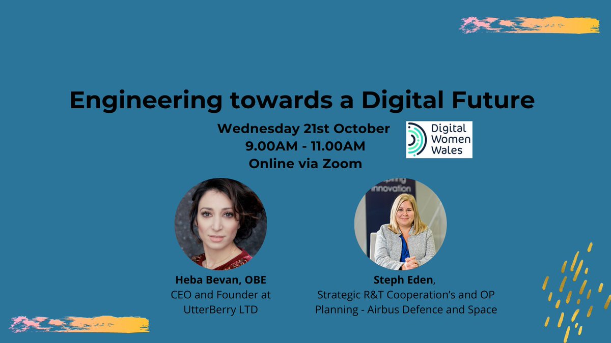 Finalising our speaker line up for the next #DigitalWomenWales event on October 21 is Heba Bevan, CEO of <a href="/UtterBerry/">UtterBerry</a> 

Click the link for bio &amp; tickets 🎟

linkedin.com/pulse/digital-…

#womenintech #VirtualEvents #zoom
