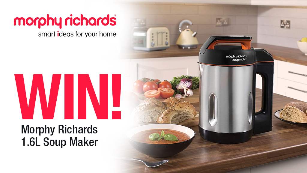 HughesDirect's tweet image. Be sure to enter our latest prize draw to #WIN a @LoveYourMorphy 501022 Soup Maker!
Simply follow us @HughesDirect &amp;amp; RT 🍀🎁
Ends 21/10/20, Ts&amp;amp;Cs apply - hughes.co.uk/competition-te…