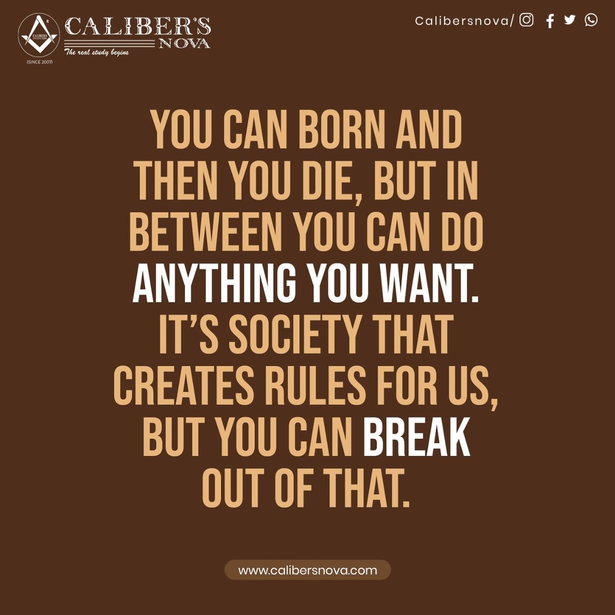 caliber_nova's tweet photo. Do not let our judgmental society dominate your real self.

#Calibersnova #commerceclasses #coachingclasses #pankajagrawal #Education #happymemories #quotes #mahal #nagpur #Maharashtra #quotes #societythinking #commercehub #commercelife #commercestudent https://t.co/GfZqaNa7Vo