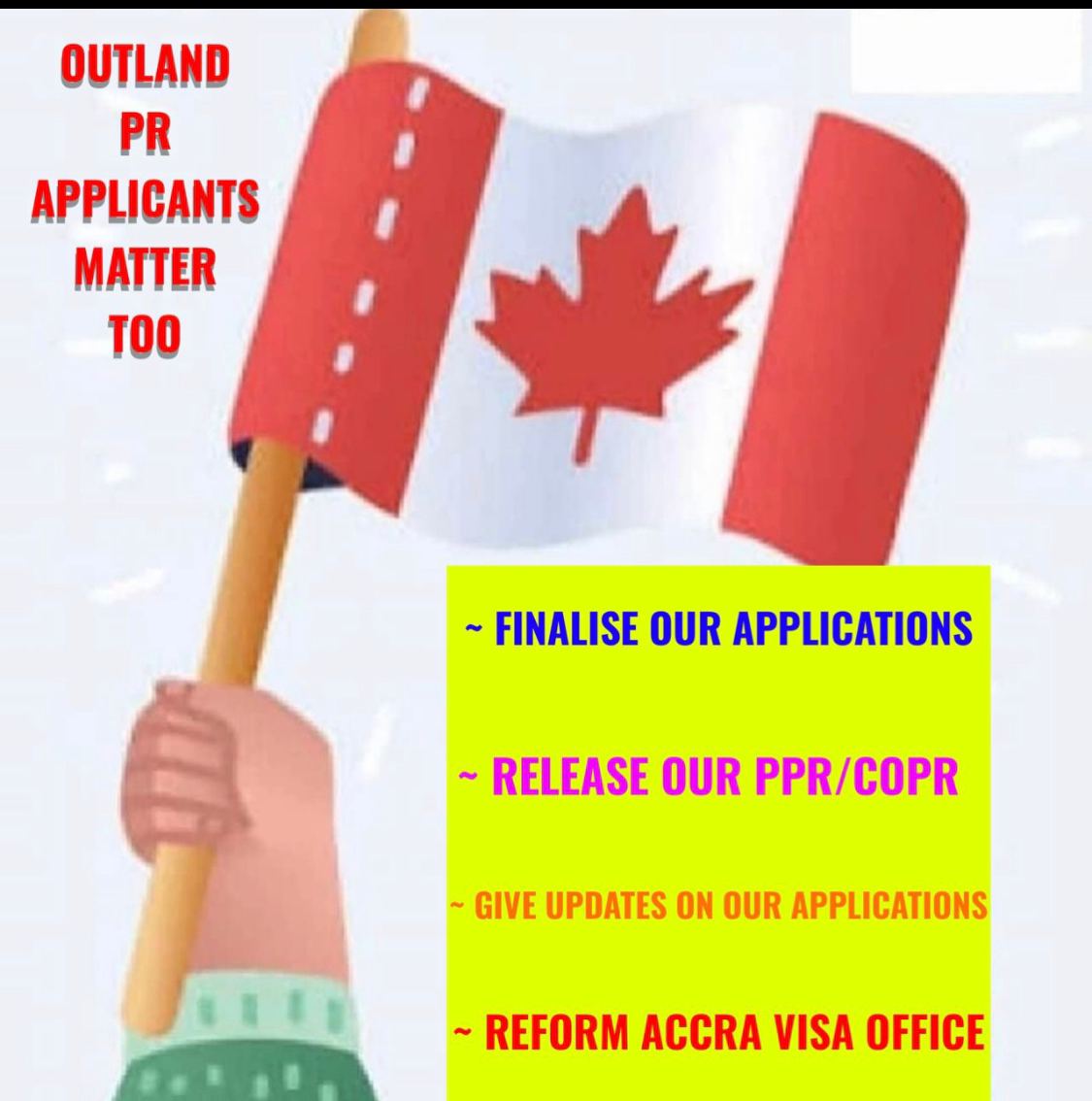 chicol2012's tweet image. @saranichollsCAN About 9000 new ITA&apos;s were issued in the last 4 weeks.Applicants will send in applications to Visa offices, yet 2019, 2018 #outstanding_applications are yet to be finalized.Pls  #releasePPR for #Outland_PR_applicants
@JustinTrudeau
@CanHCGhana
@StephenMcNeil