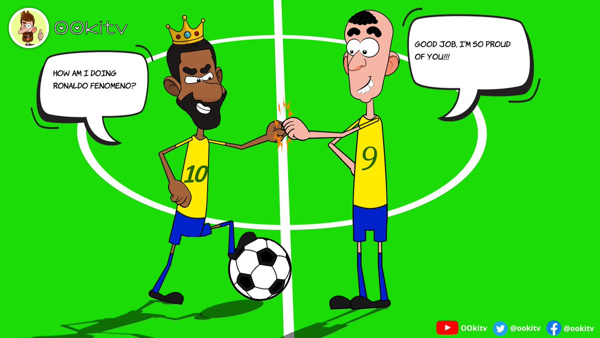 Neymar just surpassed Ronaldo to become the 2nd highest goal scorer for Brazil national team. Congratulations, that’s really impressive feat!!! #neymar #ronaldo #brazil #soccer #funny #cartoon #comics