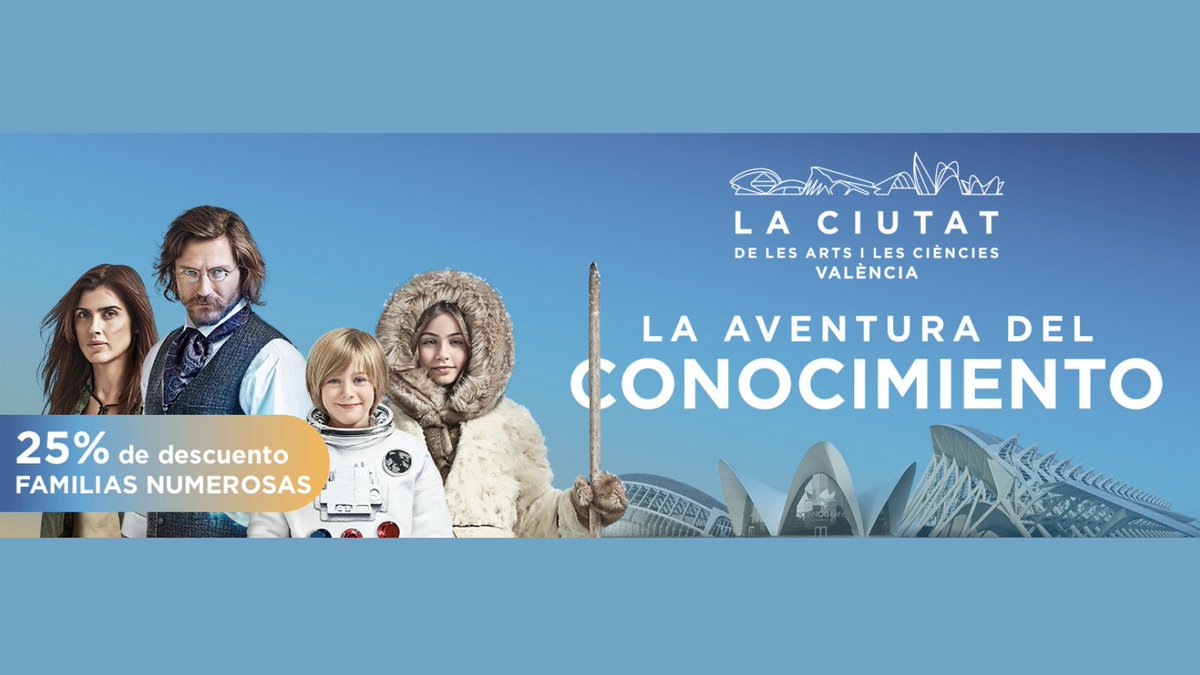 CACiencies's tweet image. Si eres #familianumerosa o #familiamonoparental hasta el 31 de diciembre de 2020 tienes un 25% de descuento en las entradas del #MuseudelesCiències y el #Hemisfèric

Aplicable solo en taquillas con documento acreditativo