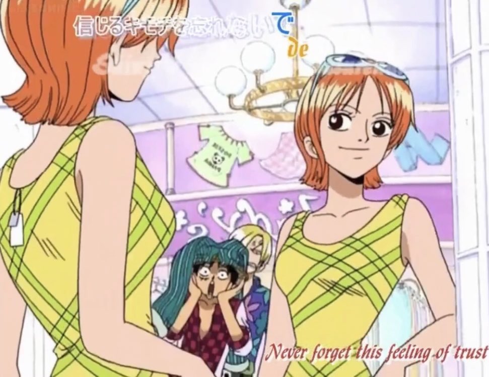 like LOOK my bb nami  and them in the back BAHAHAVSHW