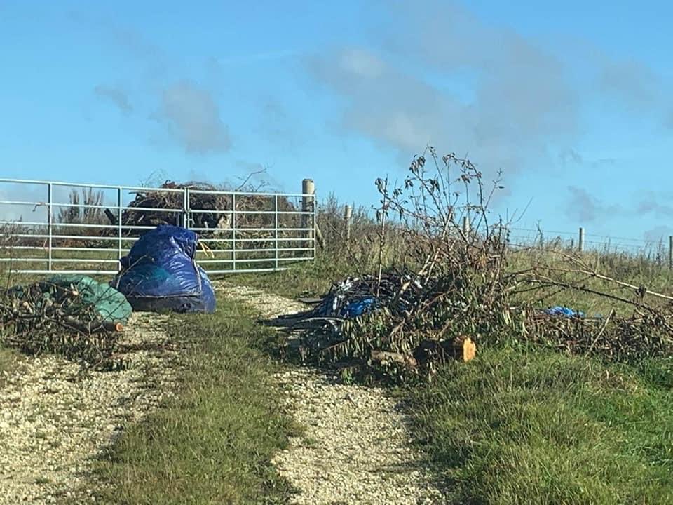 HqSpta's tweet photo. Fly tipping on Salisbury Plain! These two fly tips happened over night in the West of SPTA. Please report any fly tipping that you see to the Landmarc National Service Centre on 0800 0223334. If you see it in progress report it to the Ministry of Defence Police on 01371 854444. https://t.co/O1HSpNV1n8