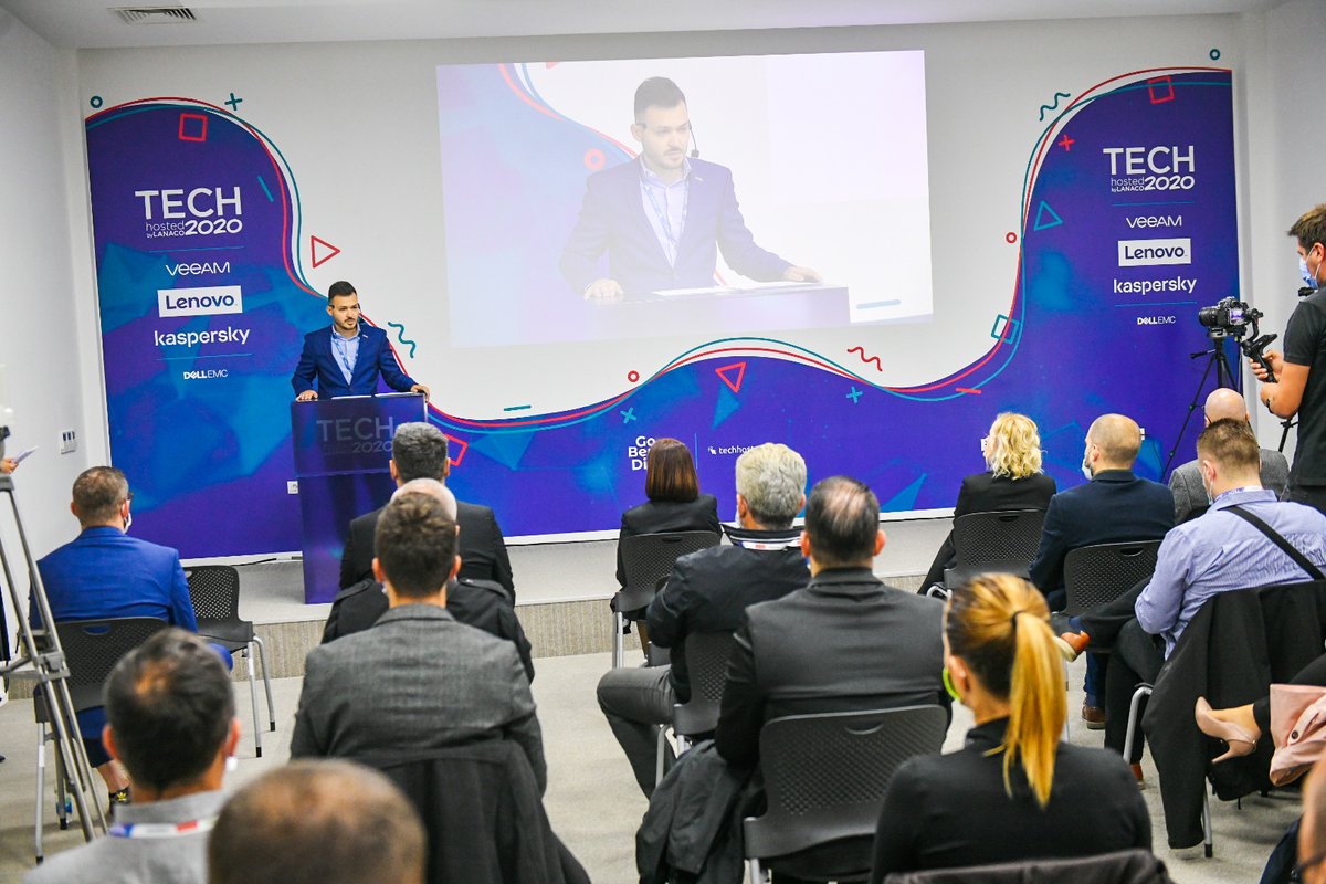 Iako u novom i drugačijem formatu najveća multivendorska konferencija u Bosni i Hercegovini, „Tech Hosted by LANACO“ i ove godine kao on line događaj okupila je stručnjake iz oblasti IT industrije i najveća imena u oblasti tehnoloških inovacija- Lenovo, Kaspersky, Veeam i DellEMC