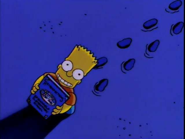 Having made us invest in this new Lisa, the writers destroy her in the most painful and humiliating way possible - by Bart reading from her yearbook.The way Bart ominously appears over the sand dune, holding the book and grinning - she knows what's coming but can't stop it.