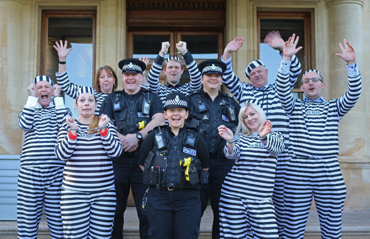 RowcroftHospice's tweet photo. Back in September, Jail or Bail saw eleven business 'convicts' face fictitious trials online to raise vital funds for the hospice. 

Our jailbirds have raised an incredible £8,045 and we’re so grateful for your support. Thank you for allowing us to provide our care 😊 https://t.co/d7oyuQAaOM