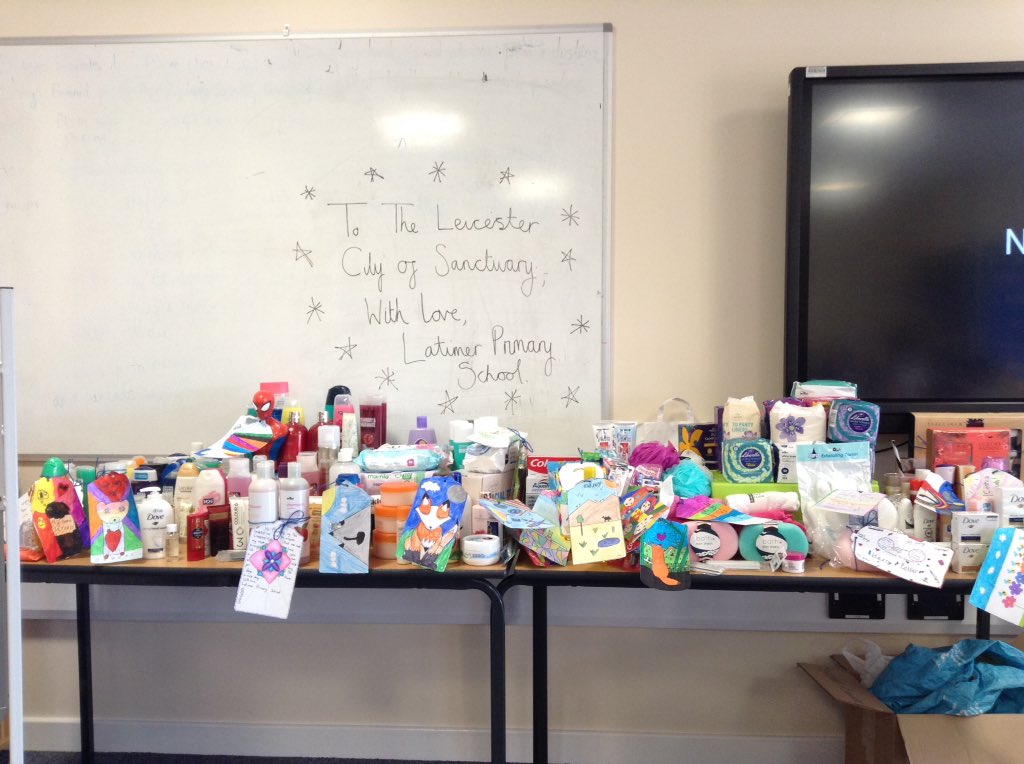 latimerprimary's tweet image. A huge thank you to all the children in #ClassAC who have donated toiletries to support the  Leicester City of Sanctuary @LeicesterCoS