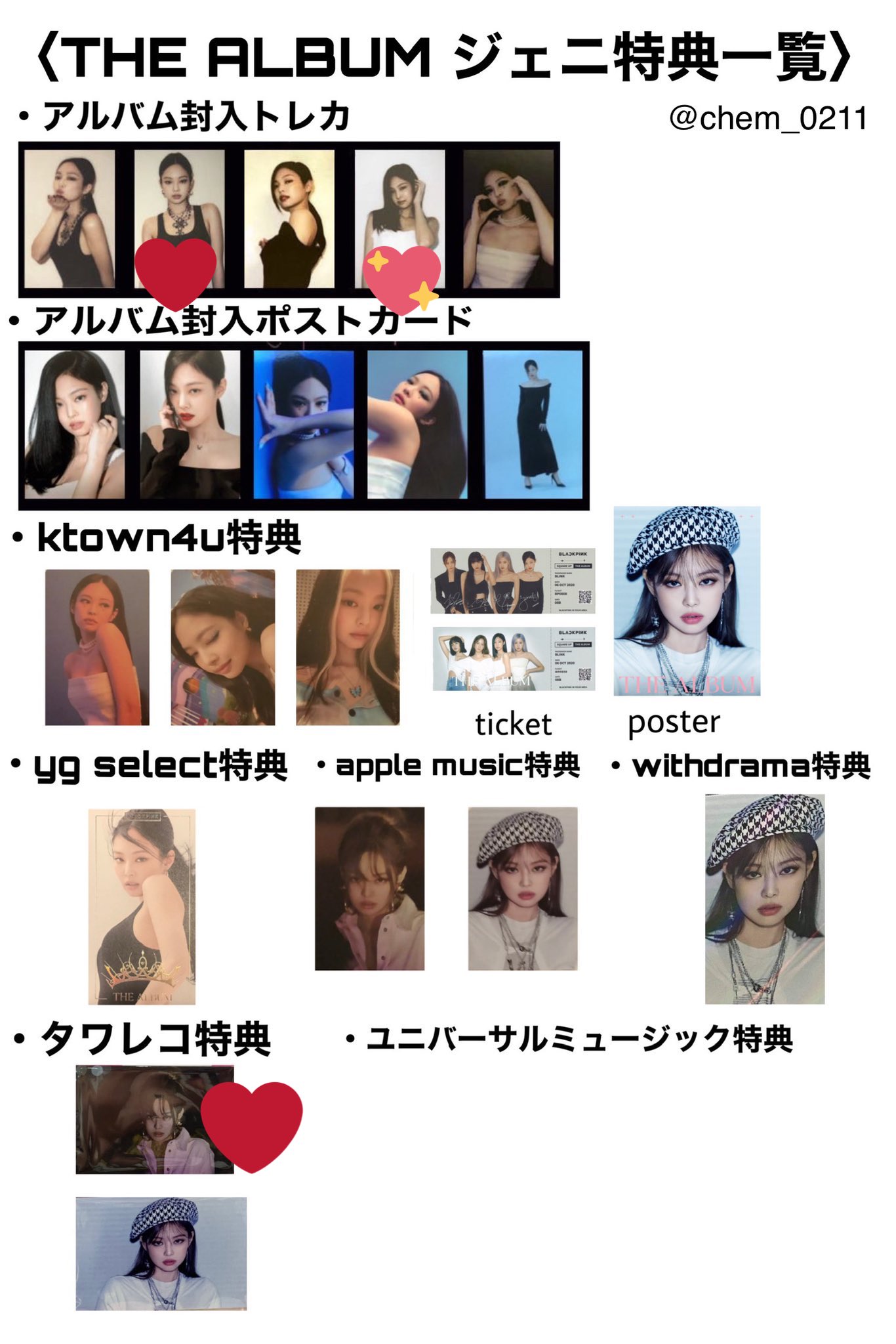 Blackpink ロゼ　トレカ　ユニバ特典　THE ALBUM BLACKPINK トレカ ロゼ ユニバ 特典 The album 公式 ums
