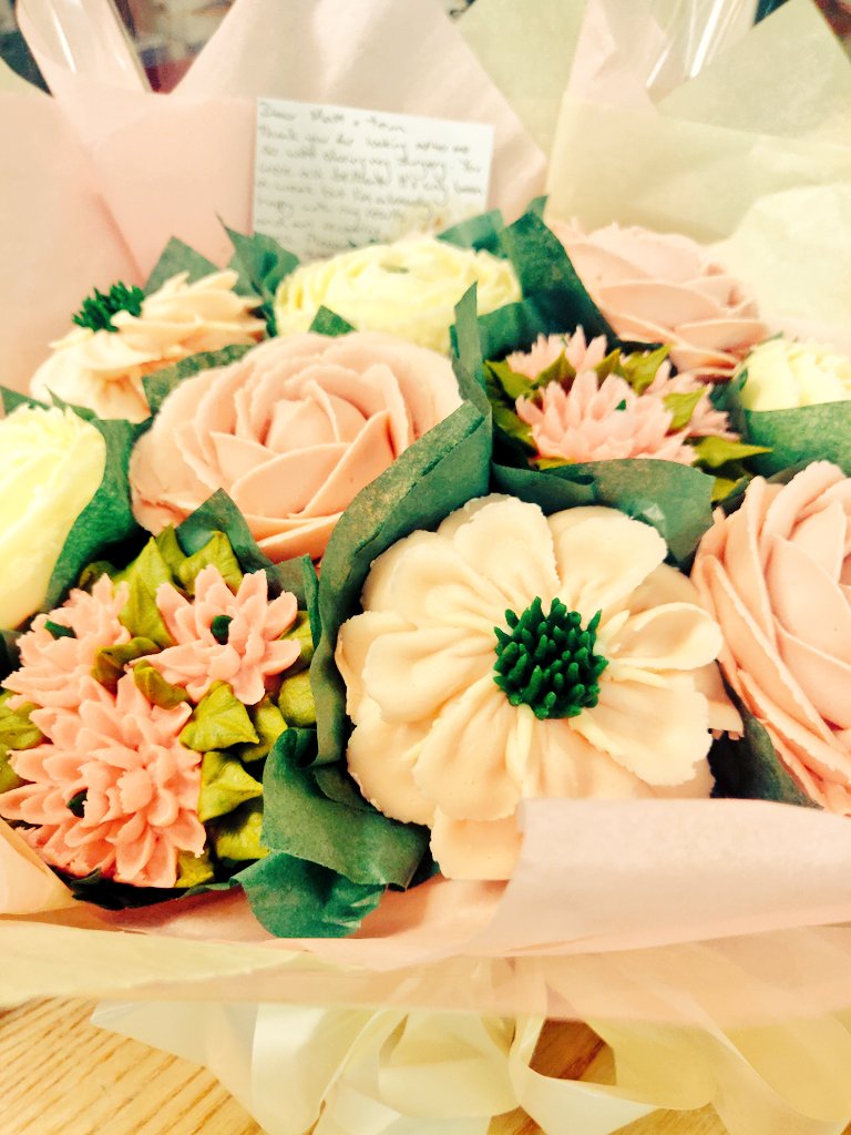 Hard to believe these are cupcakes! Absolutely beautiful. Delivered to Sorel team as a thank you from a lovely patient 💙 <a href="/AliceHall100/">Alice Hall</a>