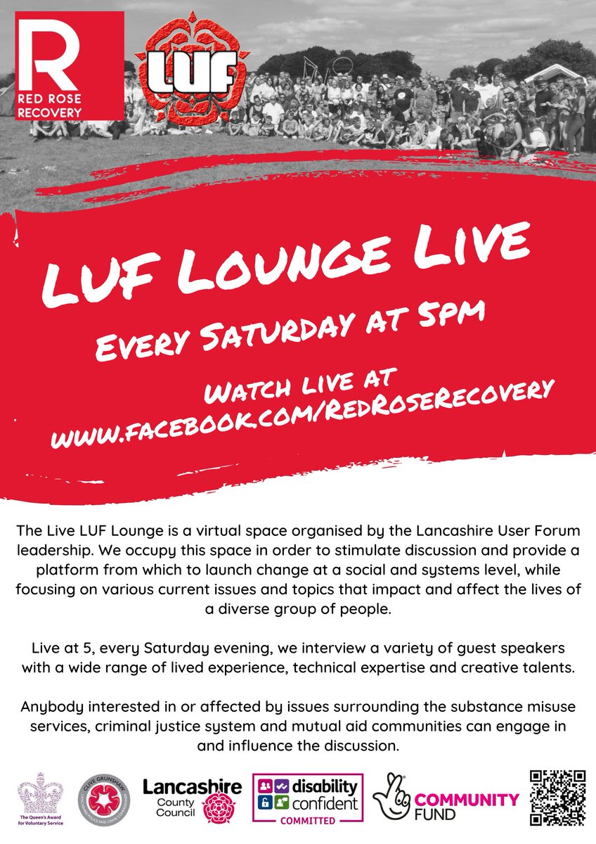 RRR_LUF's tweet photo. Great guests lined up for this Saturday's LUF Lounge! 

We'll be joined by Dr Gkikas @ELHT_NHS to talk about Hep C &amp; the National Elimination Plan, updates &amp; live music from Elisha House, life stories from Archie &amp; Neff Betts and a successful BRiC applicant shares his experience! https://t.co/LeO17RTnJZ