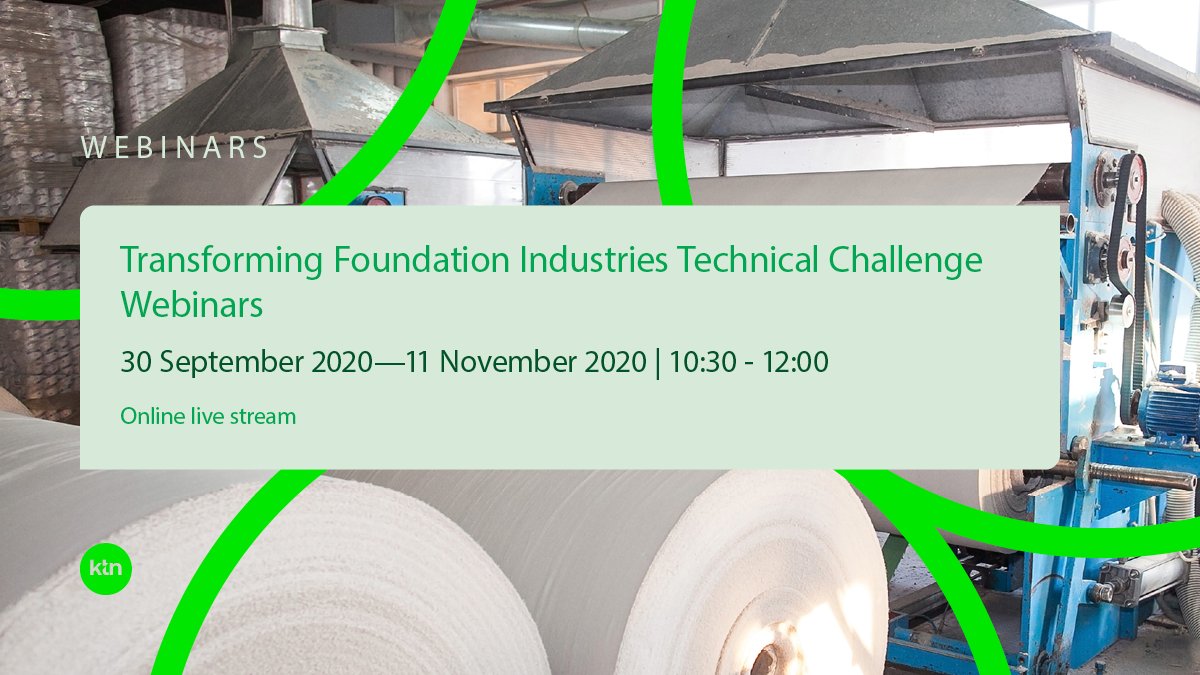 ICYMI Listen back to our Heat Recovery and Utilisation Challenges for Foundation Industries webinar with great talks from David Morgan of <a href="/Confedofpaper/">UK Paper Industries</a> and Yeen Chan of <a href="/ICF/">ICF</a> and get involved in the discussion of solutions! bit.ly/377wIcZ <a href="/innovateuk/">Innovate UK</a>