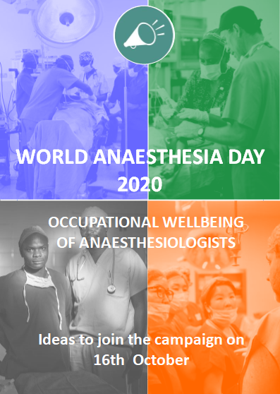 Join the global anaesthesia community to mark #WorldAnaesthesiaDay tomorrow, highlighting the importance of occupational wellbeing. bit.ly/3lrljIZ #WAD2020 #OurWellbeing @wfsaorg