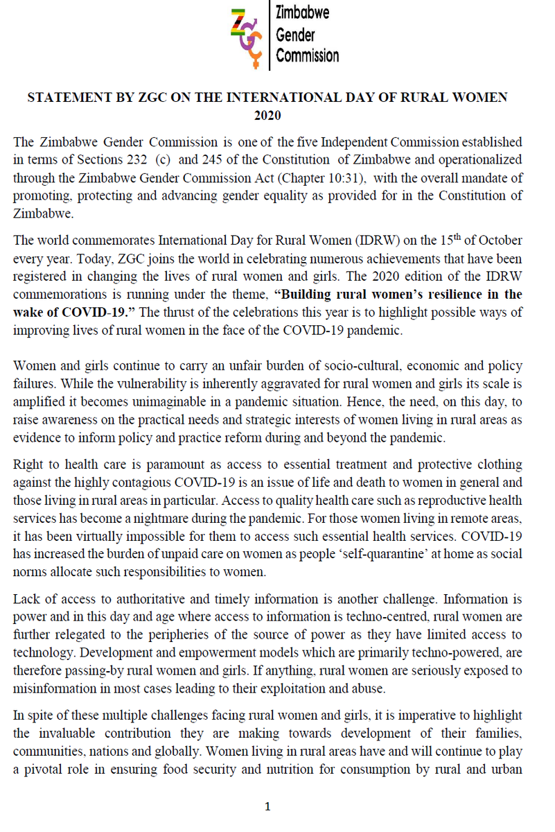 Zimbabwe Gender Commission tweet media