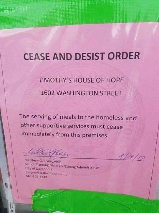 Government: but without us, who would feed the poor?

Also government: