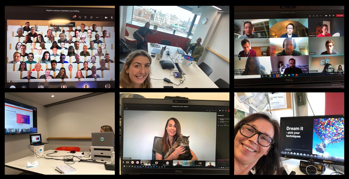 WavemakerUK's tweet photo. The briefs from our charities are in! 🙌 @SolaceWomensAid @barnardos @S_LawrenceTrust @PankhurstCentre @MancWomensAid
  
It's great to see our teams working together while keeping safe using the magic of virtual conferencing and social distancing 💻

#wavemakerunites https://t.co/dsJdhCcqwN