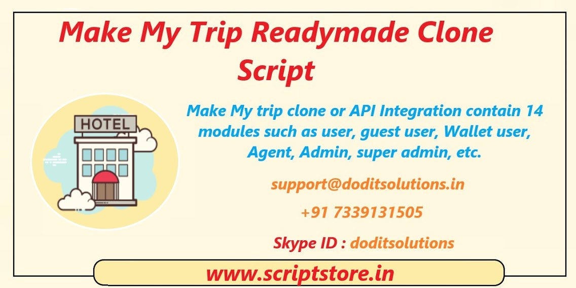 Dod_itSolutions's tweet image. #MakeMyTripCloneScript , #MakeMyTripClone , #BusBookingSystem , #BusReservationSoftware , #PHPBusBookingScript , #Scriptstore.in
Contact :
Skype ID : doditsolutions
Email : support@doditsolutions.in , 
Mobile   : +91 7339131505
Link : scriptstore.in/product/makemy…