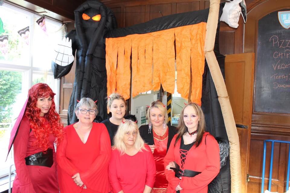 BedstoneCollege's tweet photo. Devilishly delicious Halloween food for lunch today, in a suitably Spooky setting - all made possible by the outstandingly creative, fun and hard-working Catering Team 🧟‍♀️🎃👏👏 #halloween2020 #thankyou #BedstoneFamily https://t.co/Jnb5Vm86NV