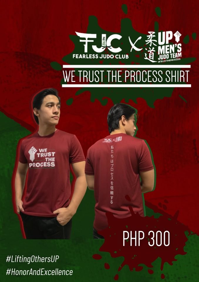 Check out the <a href="/UPMensJudoTeam/">UP Men's Judo Team 🥋</a>'s "We Trust the Process" dri-fit shirt! Proceeds will be used to fund their various advocacies. Fill out this form for orders: tinyurl.com/TrustTheProces… #UPFight #LiftingOthersUP ❤️💚✊