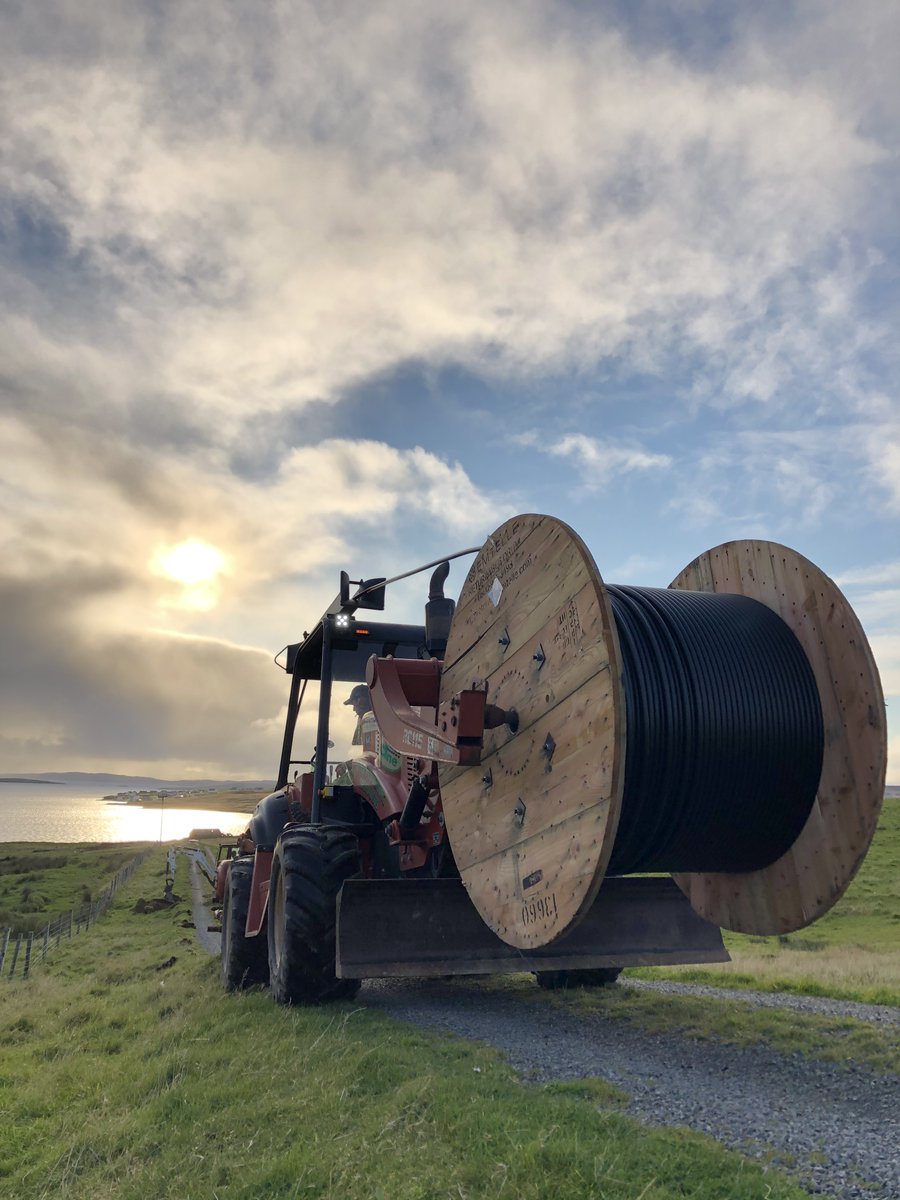 ShetlandTelecom's tweet photo. Almost finished the ploughing in of the duct for the Unst/Yell project. #LFFN #DCMS #DooceyNE https://t.co/aX3S4d65qw