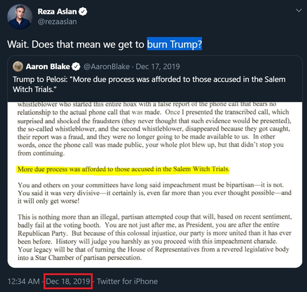 15)A look at some of Aslan’s latest tweets.This is who Sen. Warren expressed her gratitude to.For the record, Aslan was forced to delete that last tweet.However, these are quite telling of his character.