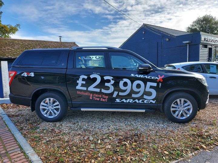ChartersSYong's tweet image. Stocks are now limited, so this could be your last chance to grab yourself a fantastic deal on a brand new SsangYong Musso Saracen X Pickup!

We now have 4 of these in stock and ready to drive away!
 
Only £23,995 + VAT including Hard Top and Tow Bar.
 
✅ SAT NAV
✅ FRONT AND…