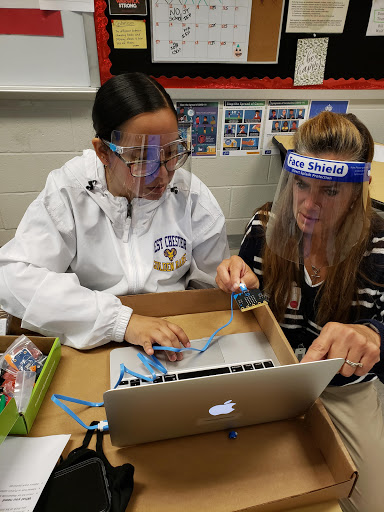 STEMatIU13's tweet photo. Shout out to Janice Beitzel DHH class @iu13 @WarwickHSpride @warwickPR for their first trial of @microbit_edu They rocked it!! #engineeringbydesign #testandimprove #microbit #iu13 #STEMinPA https://t.co/u5q3jVSZBp