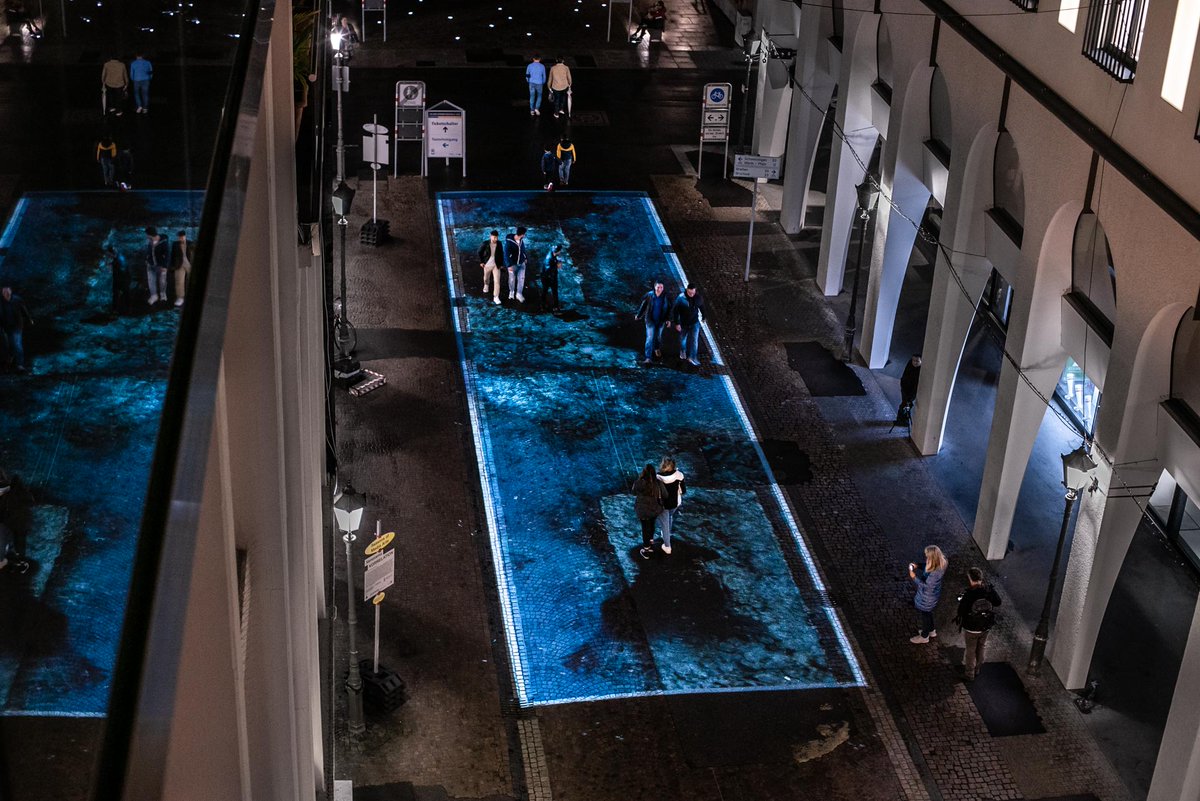 XenoramaStudio's tweet photo. We share the living space on Earth! Until November 15, 2020, our installation KORRELATION can be seen as part of the Season of Media Art in the city center of #Karlsruhe. @zkmkarlsruhe #mediaart #interactive #projection https://t.co/FnYjK3zOAh