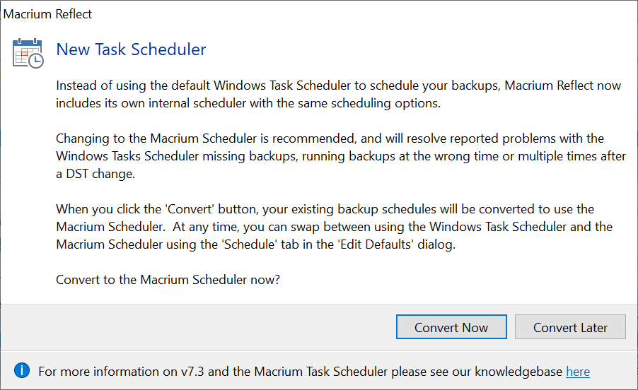 ghacks's tweet photo. Macrium Reflect 7.3 backup software update introduces native task scheduler
#backup #macrium #Windows
https://t.co/FFubAsSjva https://t.co/TgenExDbw8