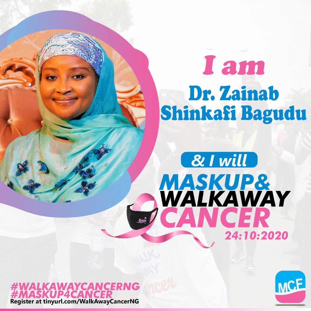 Sadiq_Maiyaki's tweet photo. 09 DAYS TO GO: No Mask 😷 No Walk @DrZSB #DonateForCancer #MaskUp4Cancer. Join the Biggest #CancerAwarenessWalk in Nigeria organized by @MedicaidcfP on the 24th of #October 2020.
Get your Kit and Get Ready. To
#CancerAwareness
#Pinktober2020
#BreastCancerAwarenessMonth https://t.co/BCISAHklnP