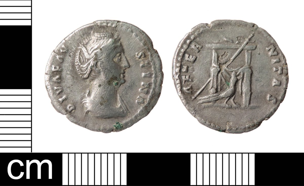 findsorguk's tweet image. It's Coin Relief time, woohoo! This week it's all about the coinage of Faustina I (also known as Faustina the Elder), a seemingly well-respected and well-liked empress. Read it here: finds.org.uk/counties/blog/… #CoinRelief #FaustinaI #Numismatics #Roman #WomenInHistory