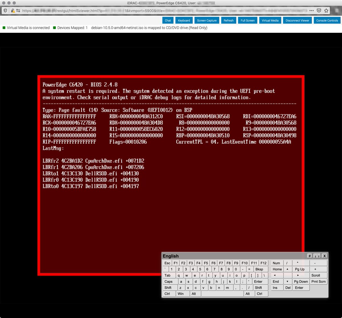 jaxxdotred's tweet photo. Pas commun comme plantage π¬ #RSOD #RedScreenOfDeath #UEFI https://t.co/FelzvALsC9