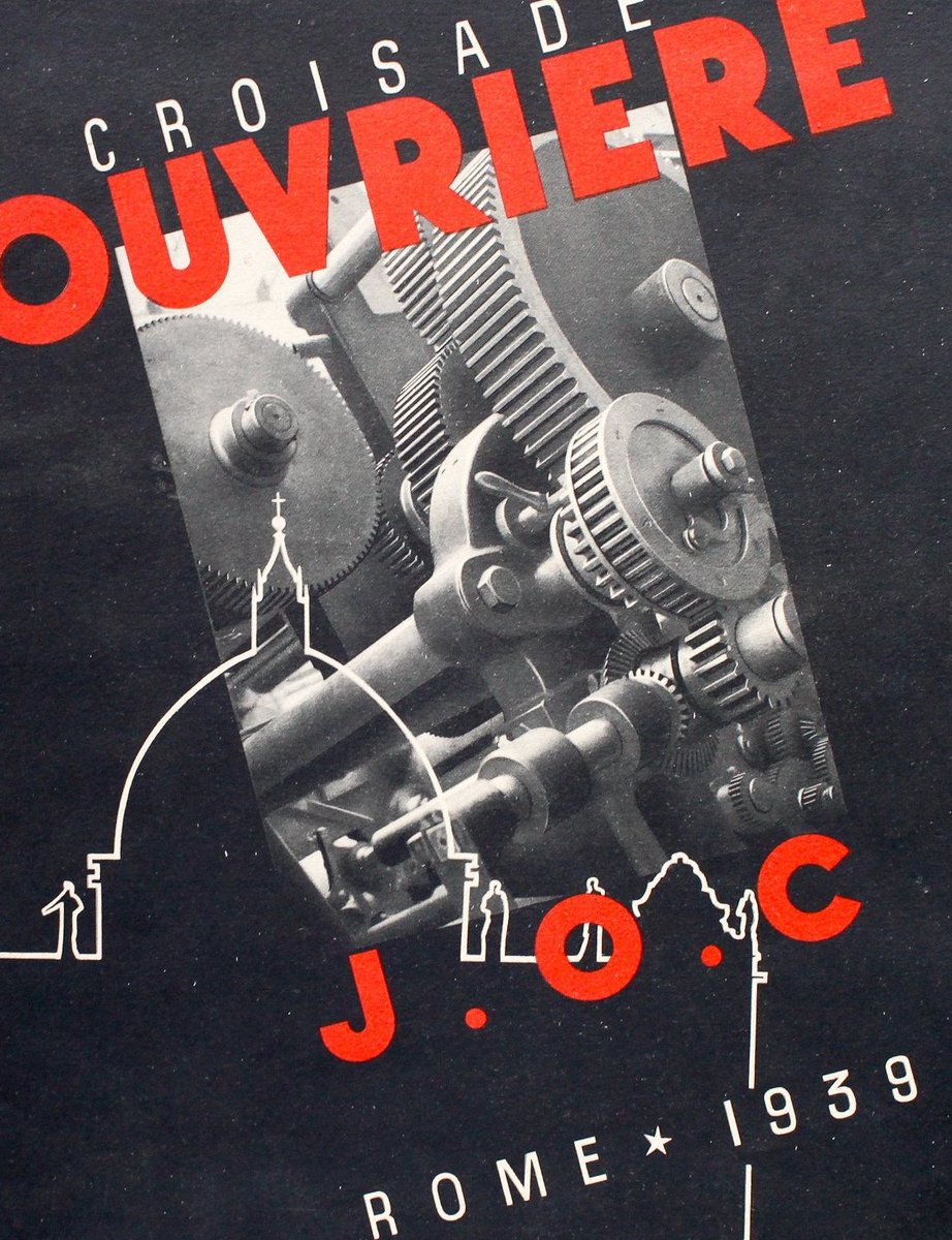 AusCardijnInst's tweet photo. Cover of the booklet for the 1939 JOC worker pilgrimage to Rome which had to be cancelled at the last moment owing to the outbreak of World War II. #cardijn #joc #ycw https://t.co/Ohvty4qYBm