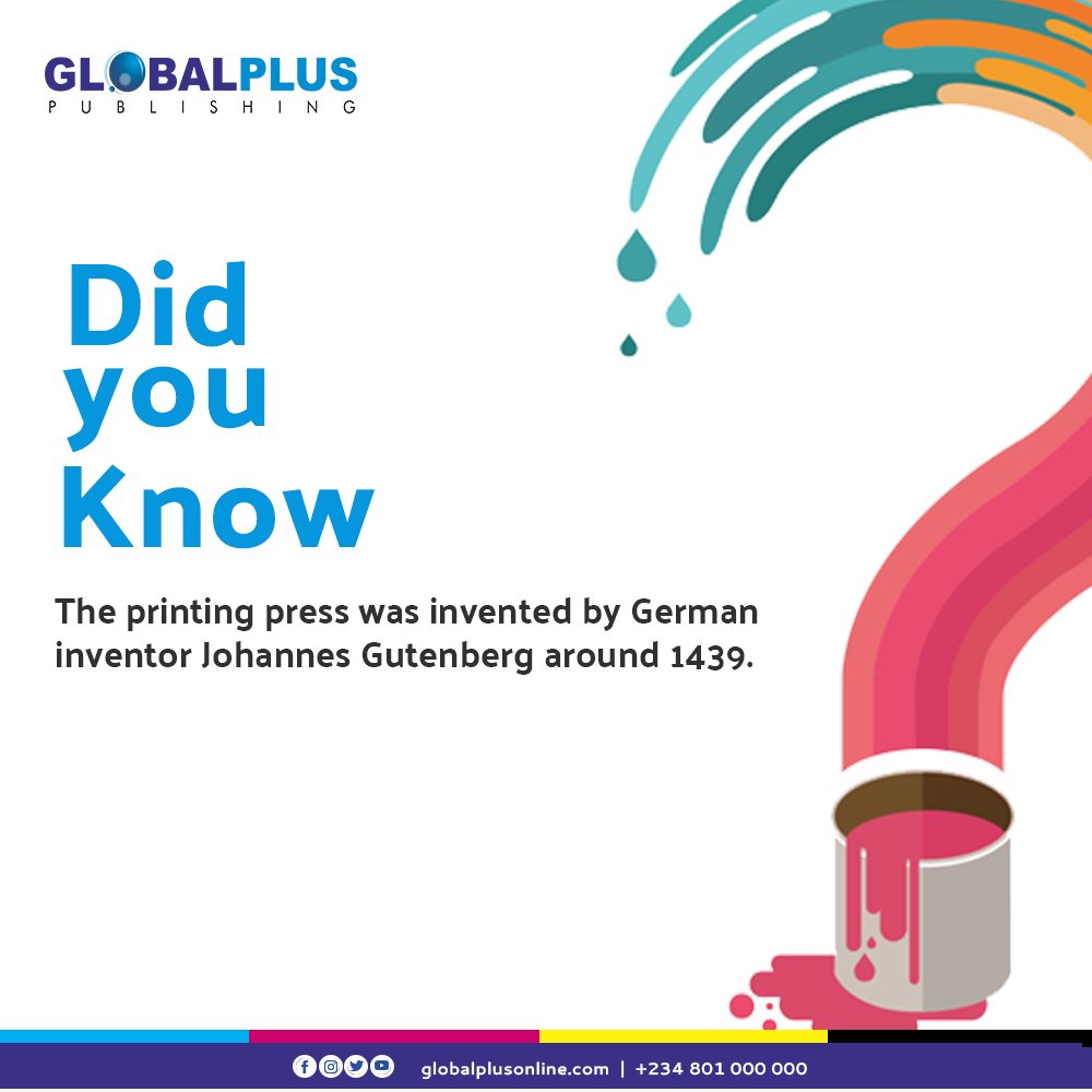 GlobalPlus_Pub's tweet photo. A few centuries and modifications after, it is still responsible for a lot of the branded materials you see today.
#printsolutions #print #printdesign #globalpluspublishing # #printing #printondemand #ThursdayThoughts https://t.co/IP5b74BRiT