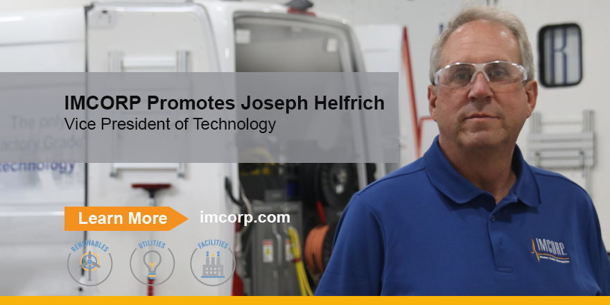 IMCORPtech's tweet photo. IMCORP Promotes Joseph Helfrich Vice President of Technology.
Joe joined IMCORP February 2020, as Senior Director of Technology and quickly advanced to Vice President of Technology.
Congratulations Joe!
#imcorp #renewables #utilities https://t.co/WVgqf8pvp0