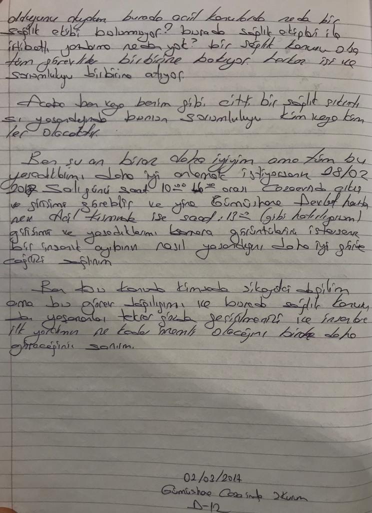 SÖYLEYECEK SÖZ BULAMIYORUZ! 

KHK'lı Mustafa Kabakçıoğlu’nun cezaevinde tuttuğu günlüğü yayınlandı

Yürüyemediği için tekerlekli sandalye istiyor, sandalye için adeta yalvarıyor ve "Beni tekerlekli sandalyeye kelepçeleseniz olmaz mı?"diye rica etmek zorunda bırakılıyor
<a href="/HurAyse/">Ayşe Hür</a>