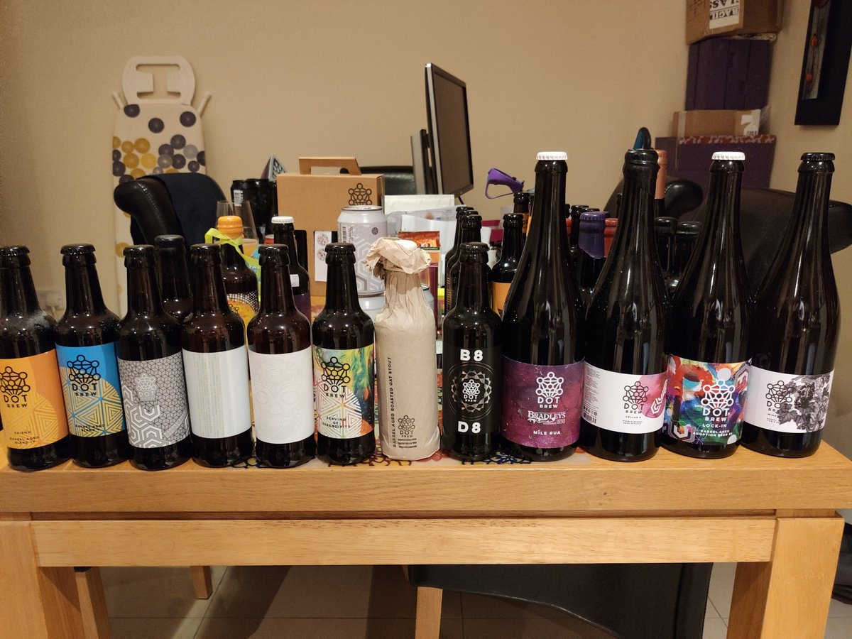 Cian909's tweet photo. @DOT_Brew @HopeBeerDublin @12acresbrewing Still a few not pictured 😬 https://t.co/7u2EqVRgtY