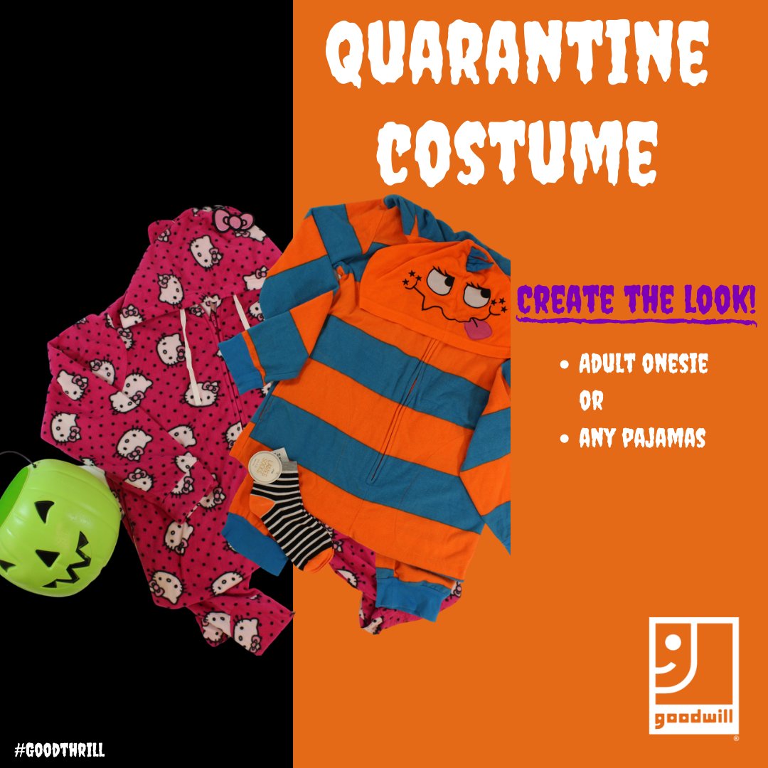 GoodwillNG's tweet image. Where else can you find a costume that can double as pajamas? Or are they pajamas that can double as a costume 😎#QuarantineNChill #goodthrill