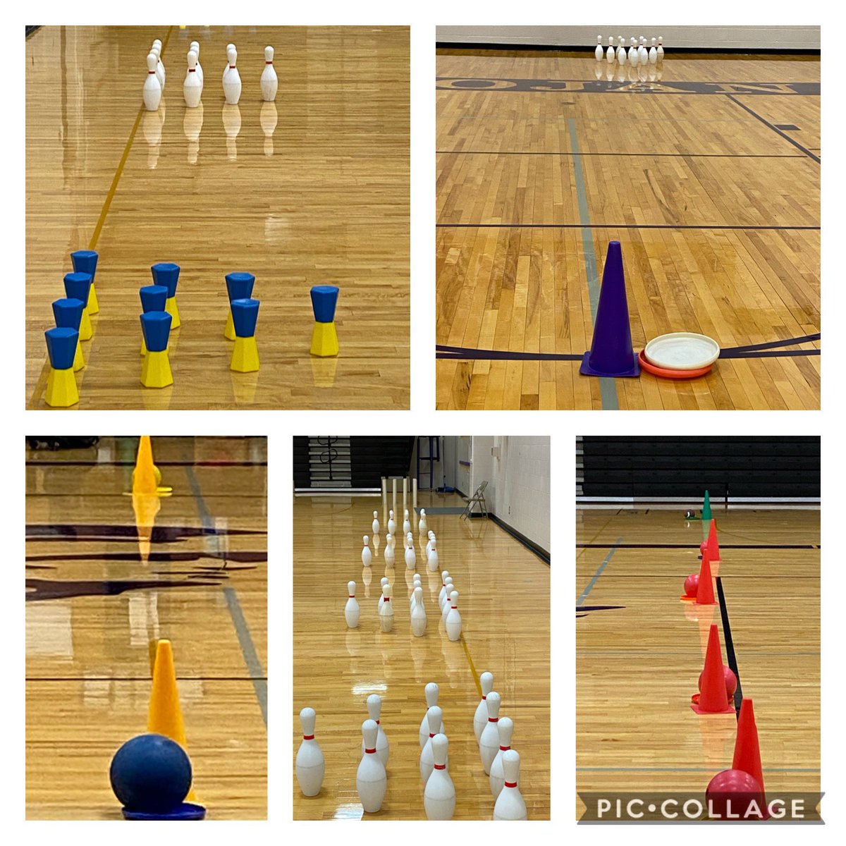 Coach_Saxe's tweet photo. All set up for bowling🎳⚽️🏈🥏 and got some steps in for my Walktober challenge! #whateverittakes #TMSpe https://t.co/tBIDWB8ooQ
