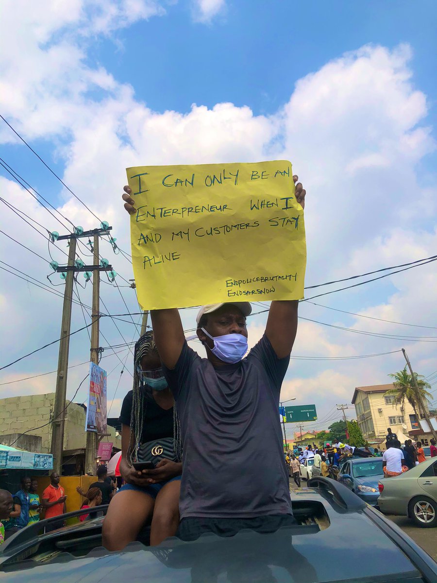 el_linkin's tweet photo. All I’m saying! 
End it!
Reform the police!
Stop killing us
Don’t change the name!
#EndSARS #SARSMUSTEND #ReformNigeria #ReformNigeriaPolice #OguduProtest https://t.co/YZbJt39Vz1