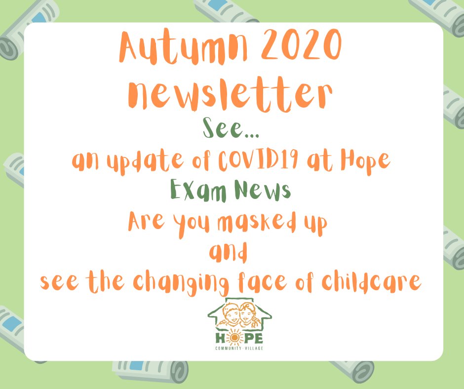 Our latest Autumn 2020 newsletter is here for you to read over and catch up with everything that is happening at Hope!
Below are just some of the highlights in our autumn newsletter and there is a lot more progressive news inside. 
Why not take a read👀- static1.squarespace.com/static/57e6e34…