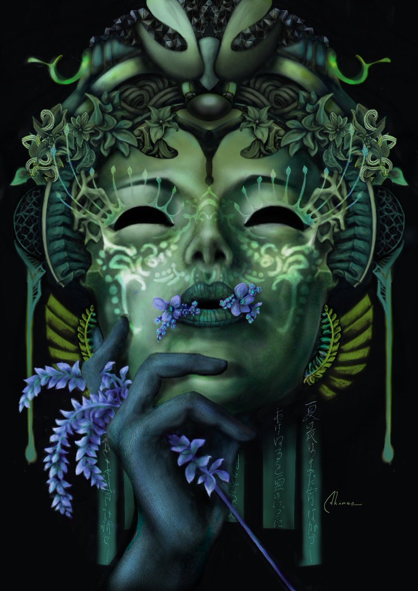 Akimus15's tweet photo. Mask 3/3. Awakening. This took way longer than it has any right to 🙃

 #illustration #art #ArtistOnTwitter #Doodles #drawing https://t.co/1gqGmC4JVq