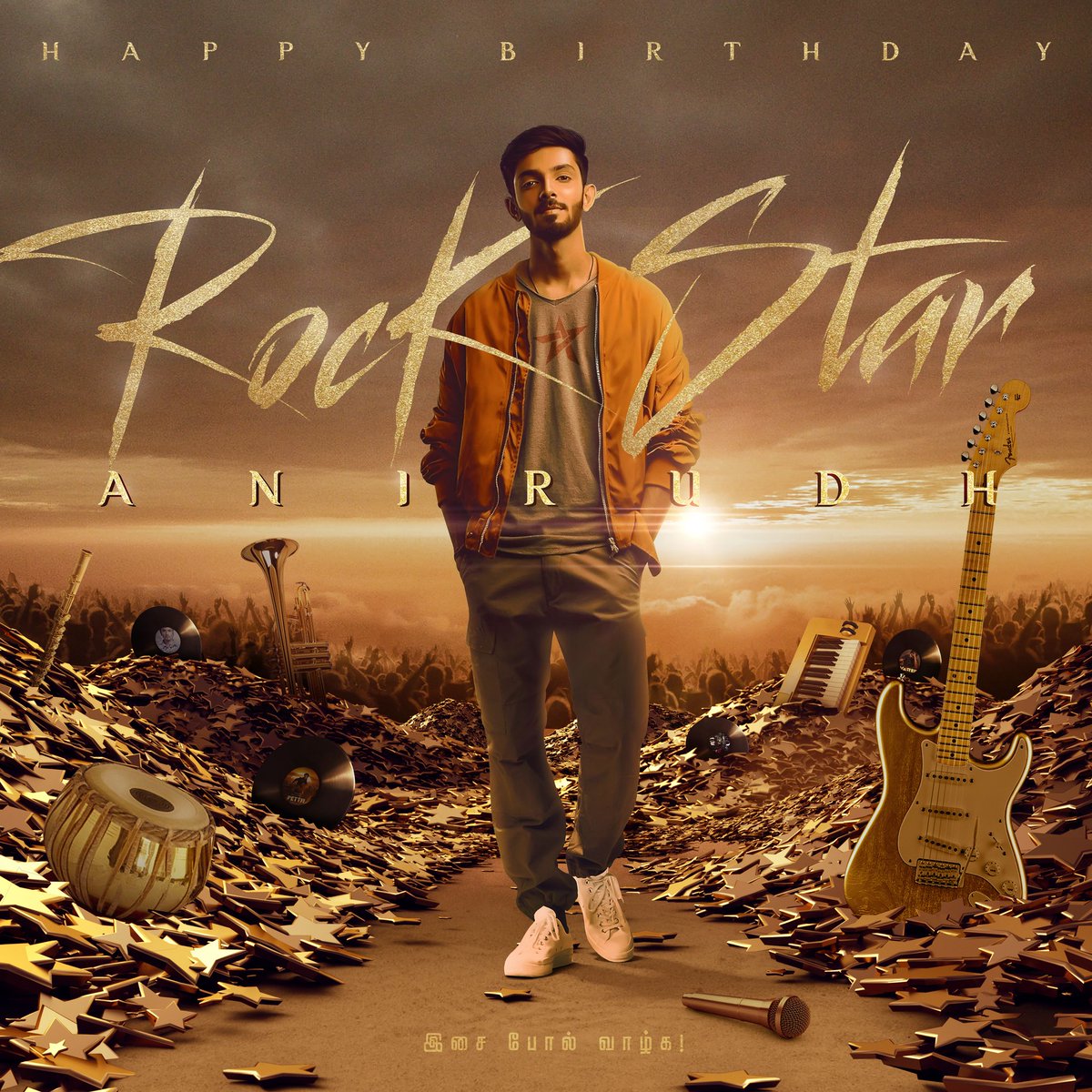 Here's the official birthday tag to celebrate Rockstar @anirudhofficial birthday! 🥳 #HBDRockstarAnirudh RT & Share the maximum! 🤩Welcome you'll to join the trend! HAVE YOU'LL SET YOUR CDP's👇 LET'S GO CRAZY 🔥