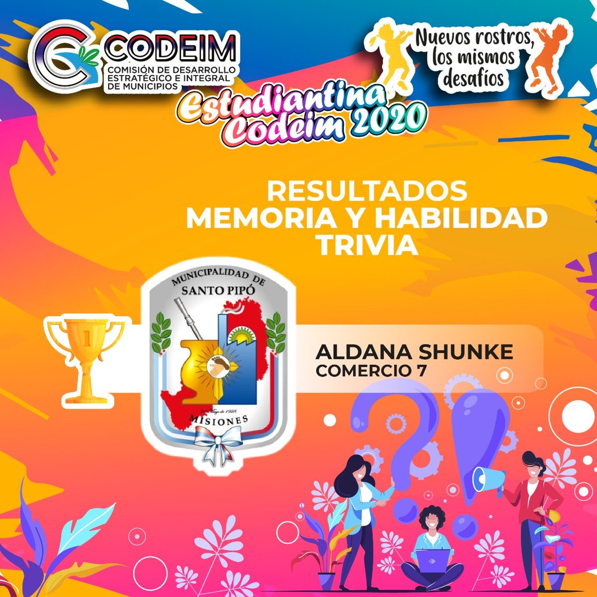 codeimisiones's tweet image. Estudiantina CODEIM 2020
Estos son los Ganadores !!!
#NuevosRostros  
#SomosCodeim